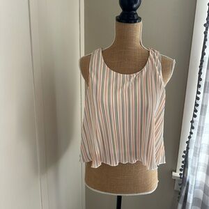 Le Lis Multicolor Striped Sleeveless Blouse